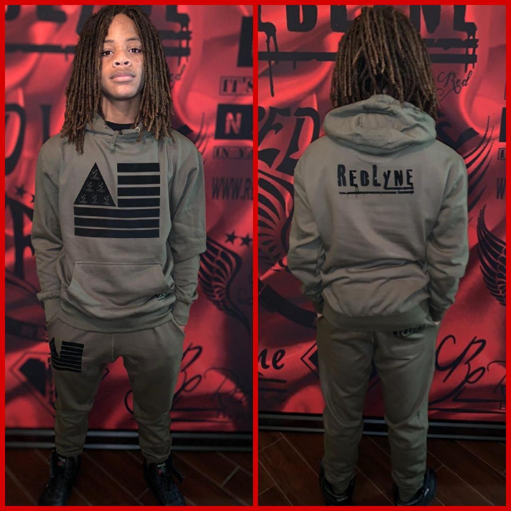 Red Lyne By Ready Red Pyramid Flag Jogger Suit | RedLynestore.
