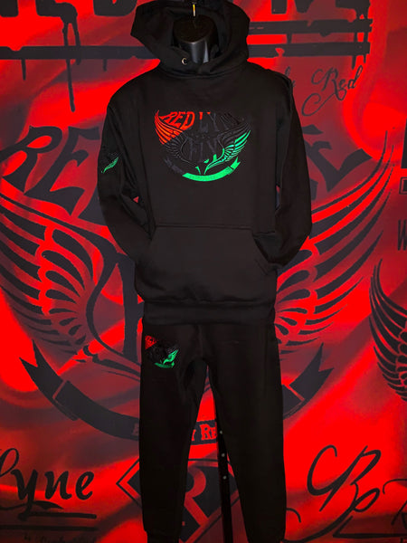 Embroidered RedLyne Fly RBG Jogger Suit | RedLynestore.